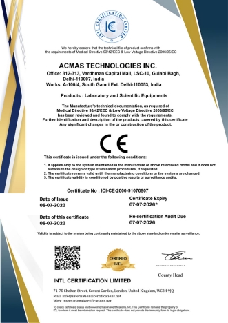 Acmas CE appendix-1 Certificate of Acmas Technologies Inc.